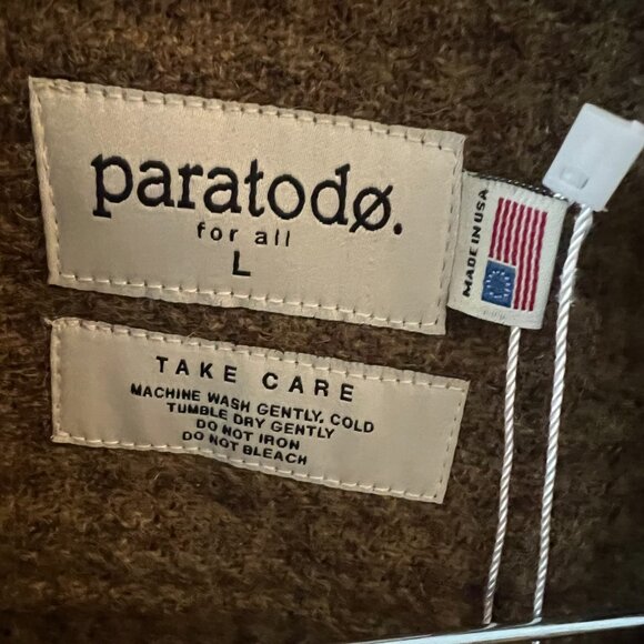 BNWOT - Paratodo London 68 jacket in olive and brown houndstooth wool - MiUSA - Picture 10 of 10